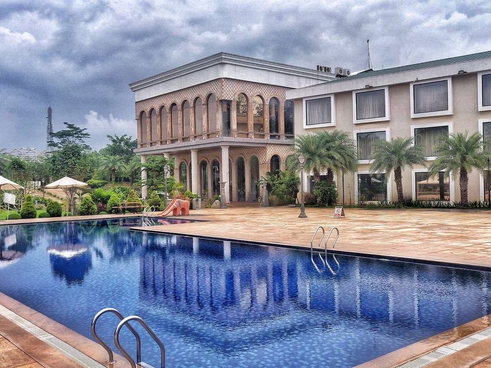 UVA Meridian Resort building beside the swimming pool