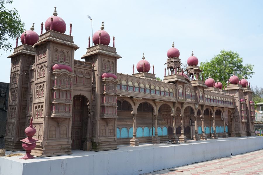 Scale replica of Mysore Palace inside the amusement park
